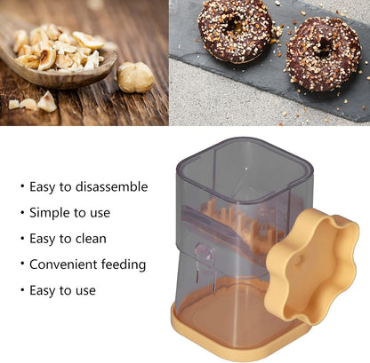 Nut Grinder, ABS Multifunction Hand Crank Nut Chopper Manual Food Chopper Vegetable Chopper for Almonds Hazelnuts Pecans(yellow)