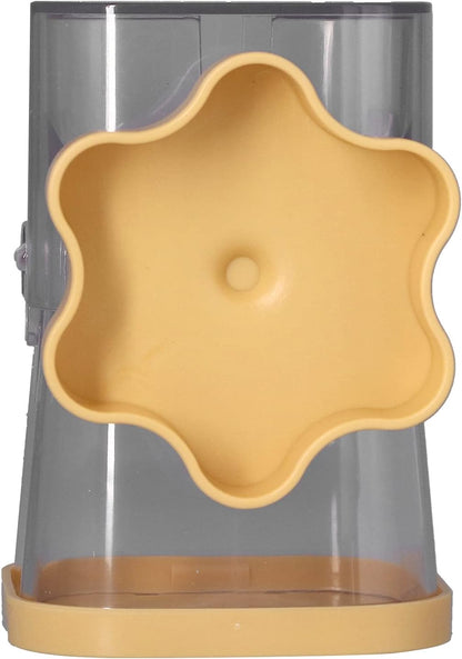Nut Grinder, ABS Multifunction Hand Crank Nut Chopper Manual Food Chopper Vegetable Chopper for Almonds Hazelnuts Pecans(yellow)