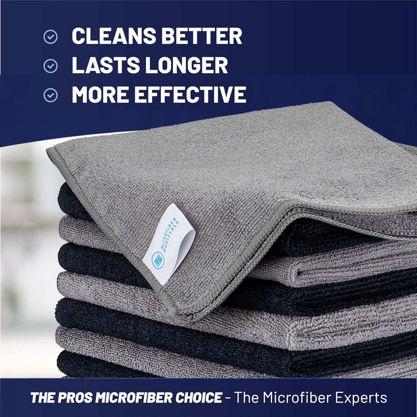 MW Pro 16x16 Commercial Cleaning Rags - Professional Janitorial Supplies for Dusting, Office & Heavy Duty Cleaning - Multi-Surface Dusters (Yellow, 12-Pack)