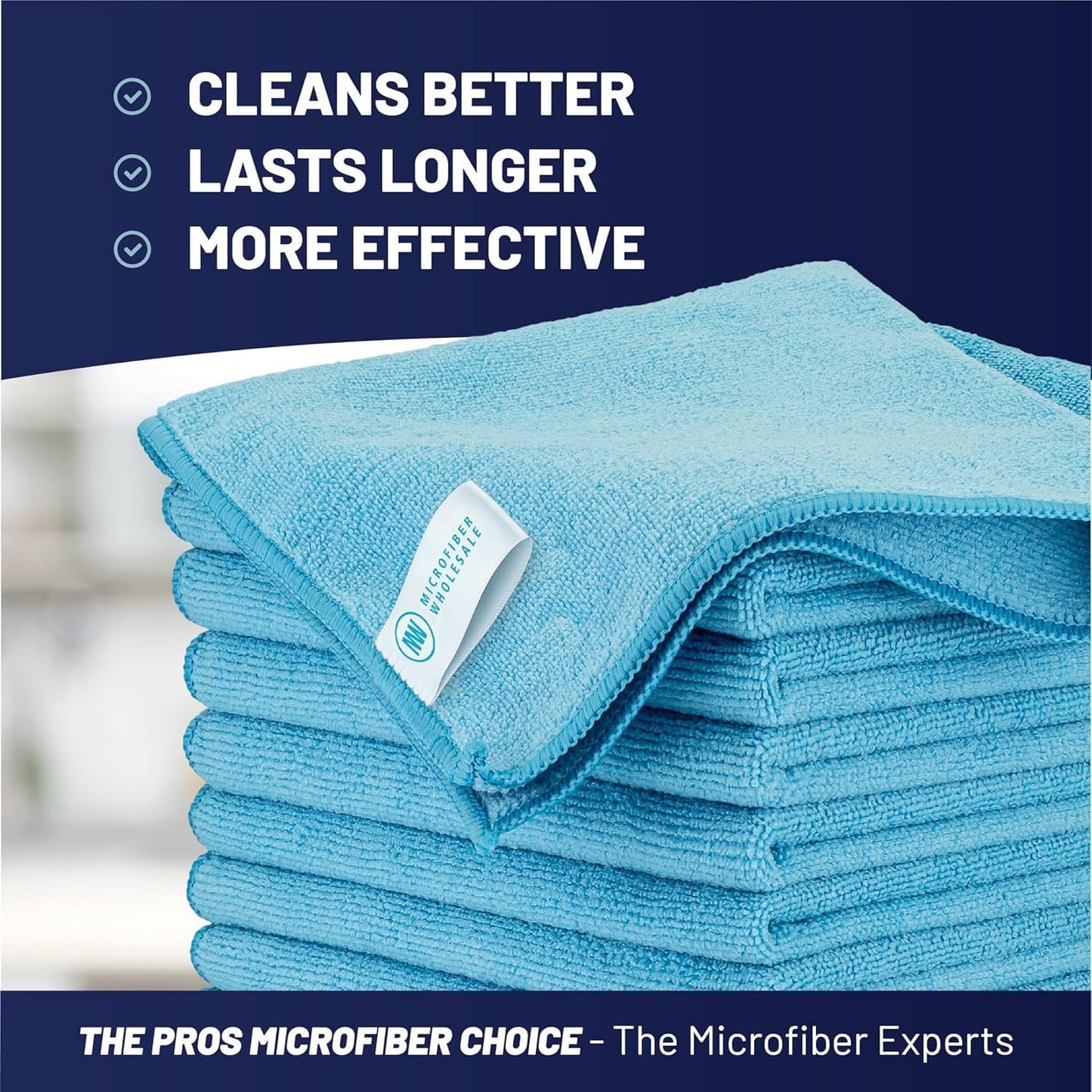 MW Pro 16x16 Commercial Cleaning Rags - Professional Janitorial Supplies for Dusting, Office & Heavy Duty Cleaning - Multi-Surface Dusters (Yellow, 12-Pack)