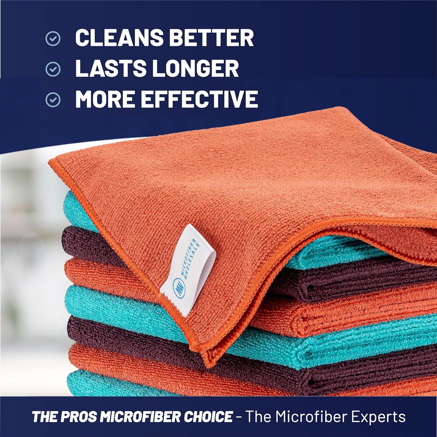 MW Pro 16x16 Commercial Cleaning Rags - Professional Janitorial Supplies for Dusting, Office & Heavy Duty Cleaning - Multi-Surface Dusters (Yellow, 12-Pack)