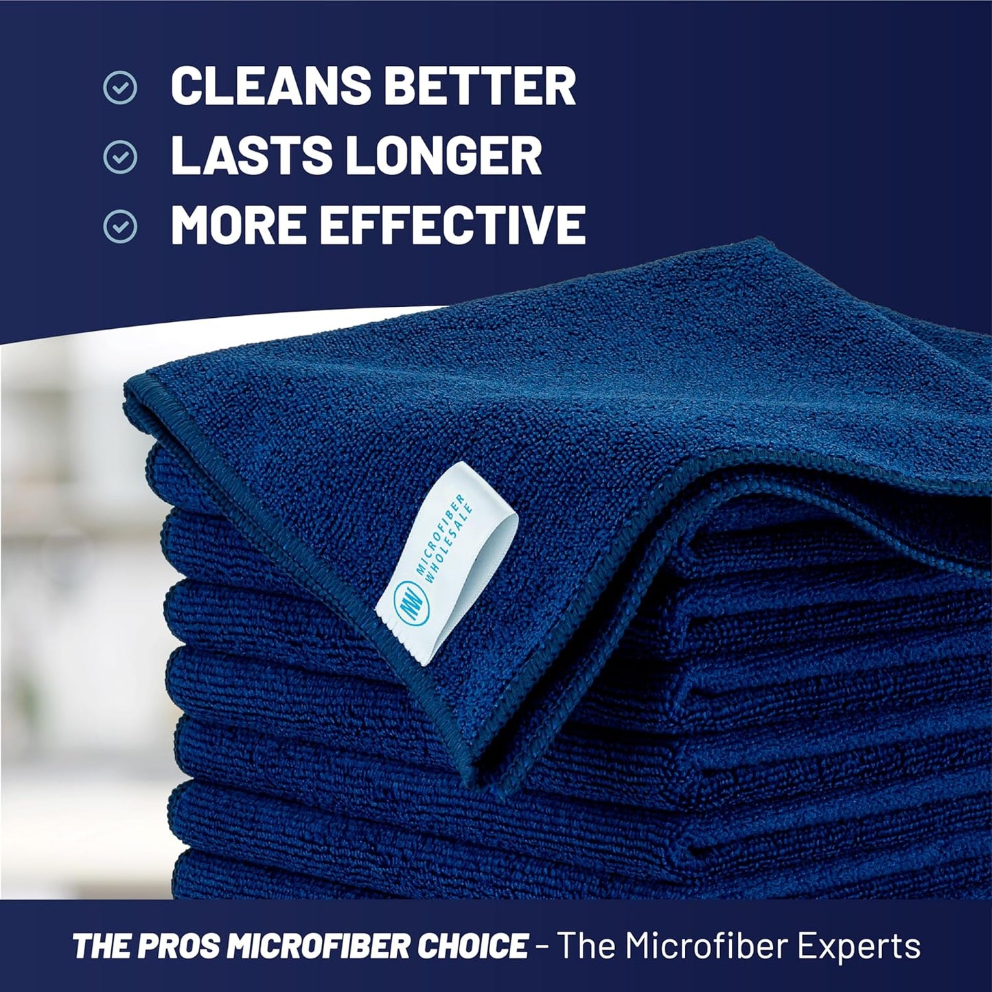 MW Pro 16x16 Commercial Cleaning Rags - Professional Janitorial Supplies for Dusting, Office & Heavy Duty Cleaning - Multi-Surface Dusters (Yellow, 12-Pack)