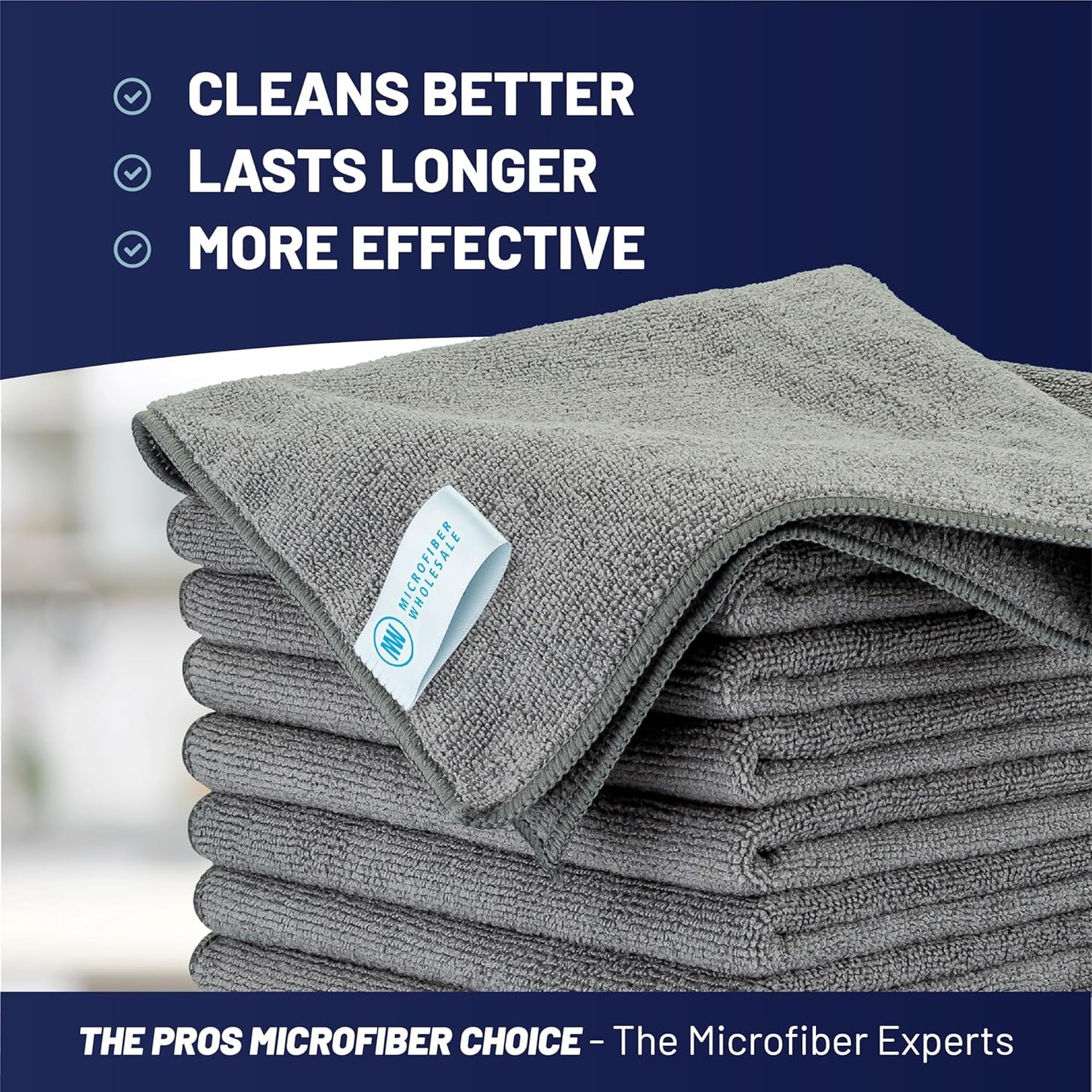 MW Pro 16x16 Commercial Cleaning Rags - Professional Janitorial Supplies for Dusting, Office & Heavy Duty Cleaning - Multi-Surface Dusters (Yellow, 12-Pack)