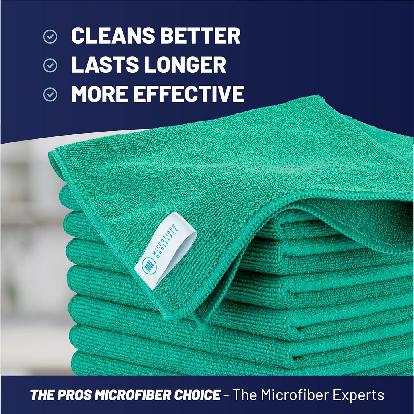 MW Pro 16x16 Commercial Cleaning Rags - Professional Janitorial Supplies for Dusting, Office & Heavy Duty Cleaning - Multi-Surface Dusters (Yellow, 12-Pack)