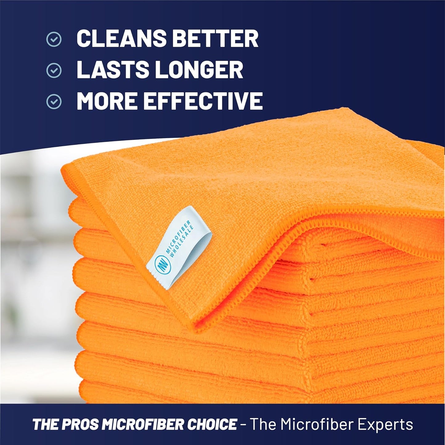 MW Pro 16x16 Commercial Cleaning Rags - Professional Janitorial Supplies for Dusting, Office & Heavy Duty Cleaning - Multi-Surface Dusters (Yellow, 12-Pack)