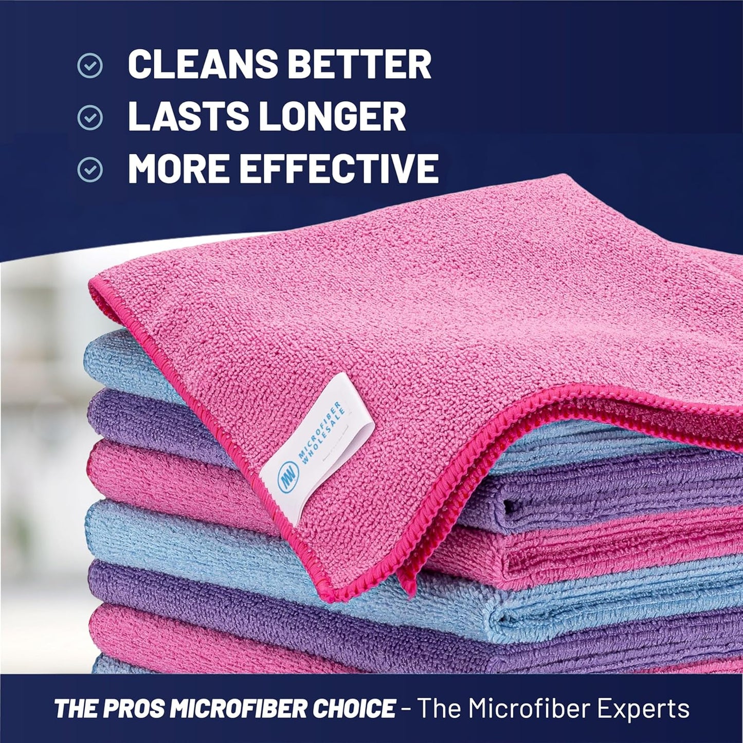 MW Pro 16x16 Commercial Cleaning Rags - Professional Janitorial Supplies for Dusting, Office & Heavy Duty Cleaning - Multi-Surface Dusters (Yellow, 12-Pack)