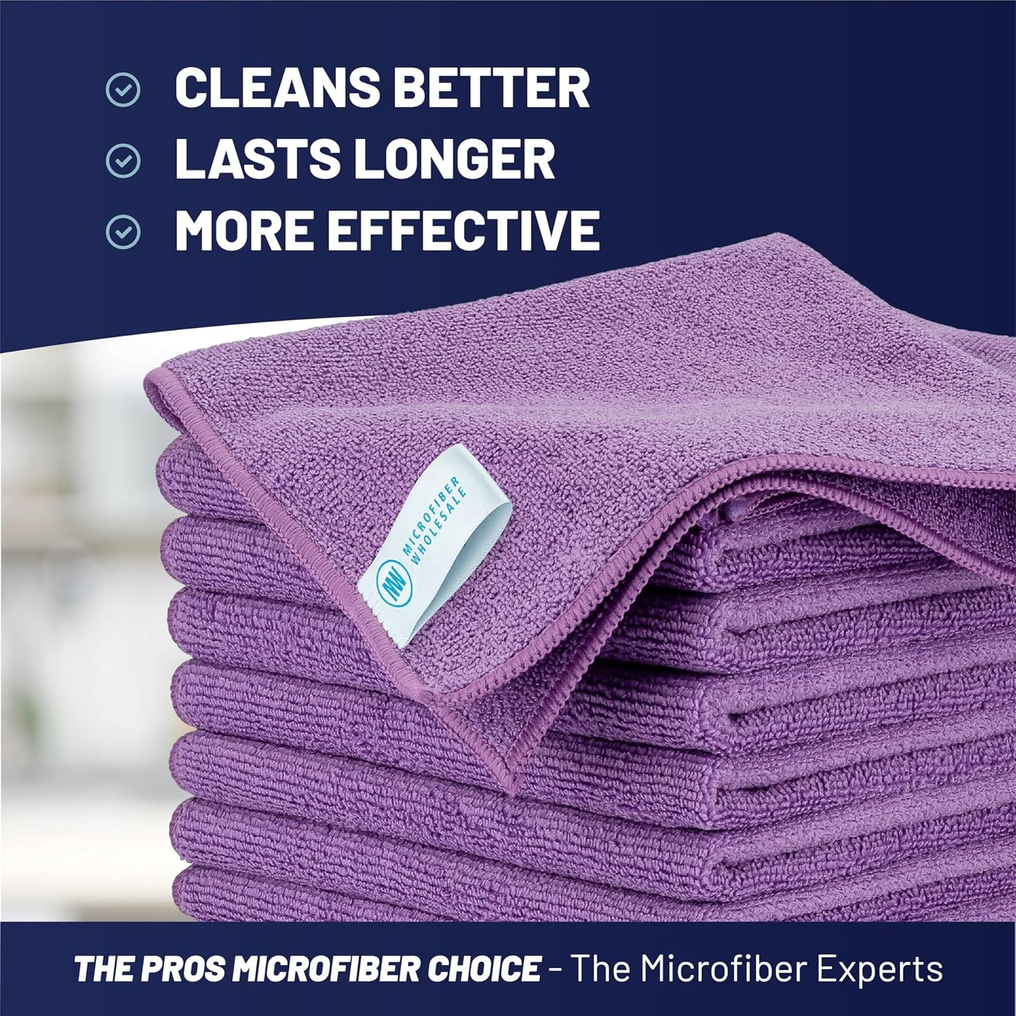 MW Pro 16x16 Commercial Cleaning Rags - Professional Janitorial Supplies for Dusting, Office & Heavy Duty Cleaning - Multi-Surface Dusters (Yellow, 12-Pack)