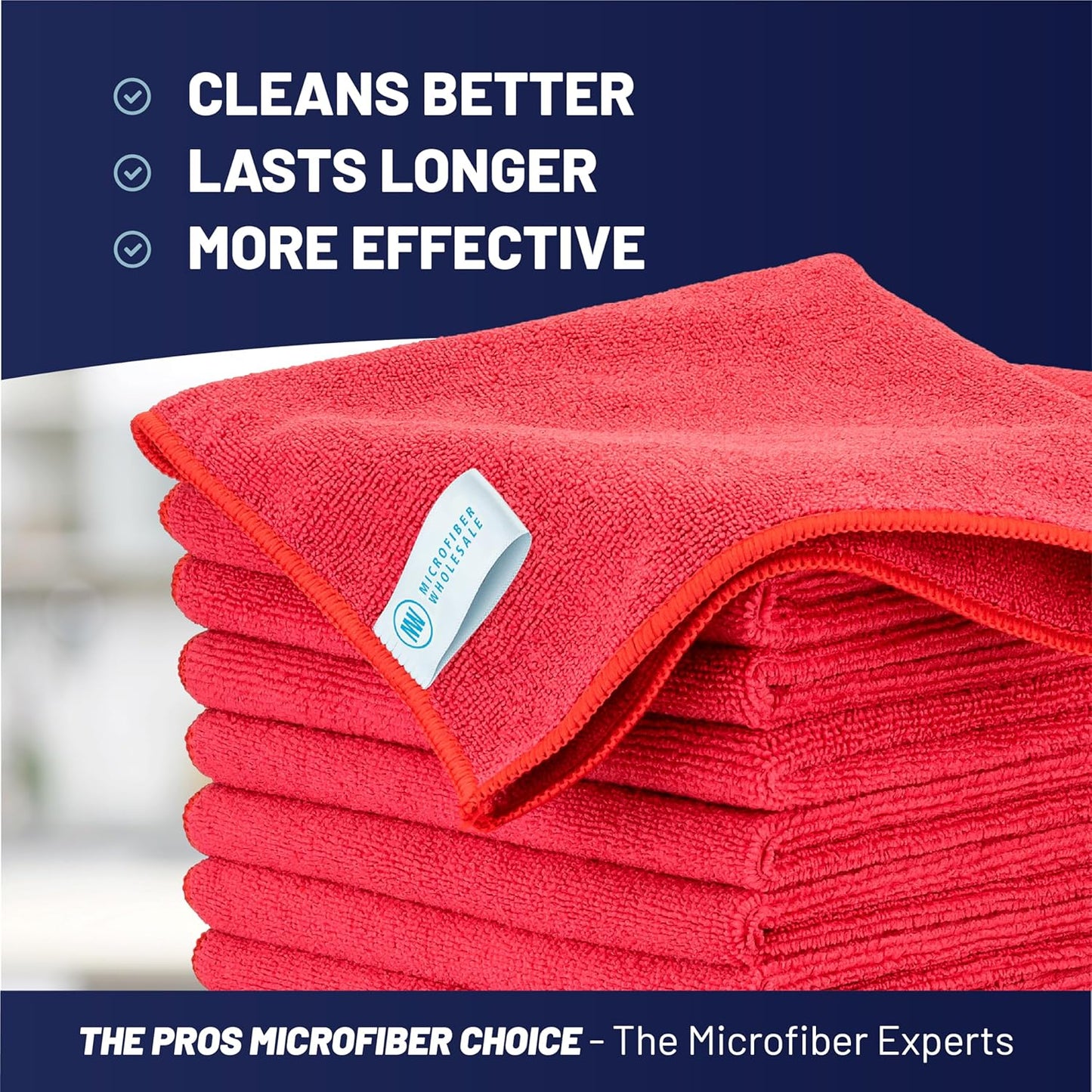 MW Pro 16x16 Commercial Cleaning Rags - Professional Janitorial Supplies for Dusting, Office & Heavy Duty Cleaning - Multi-Surface Dusters (Yellow, 12-Pack)