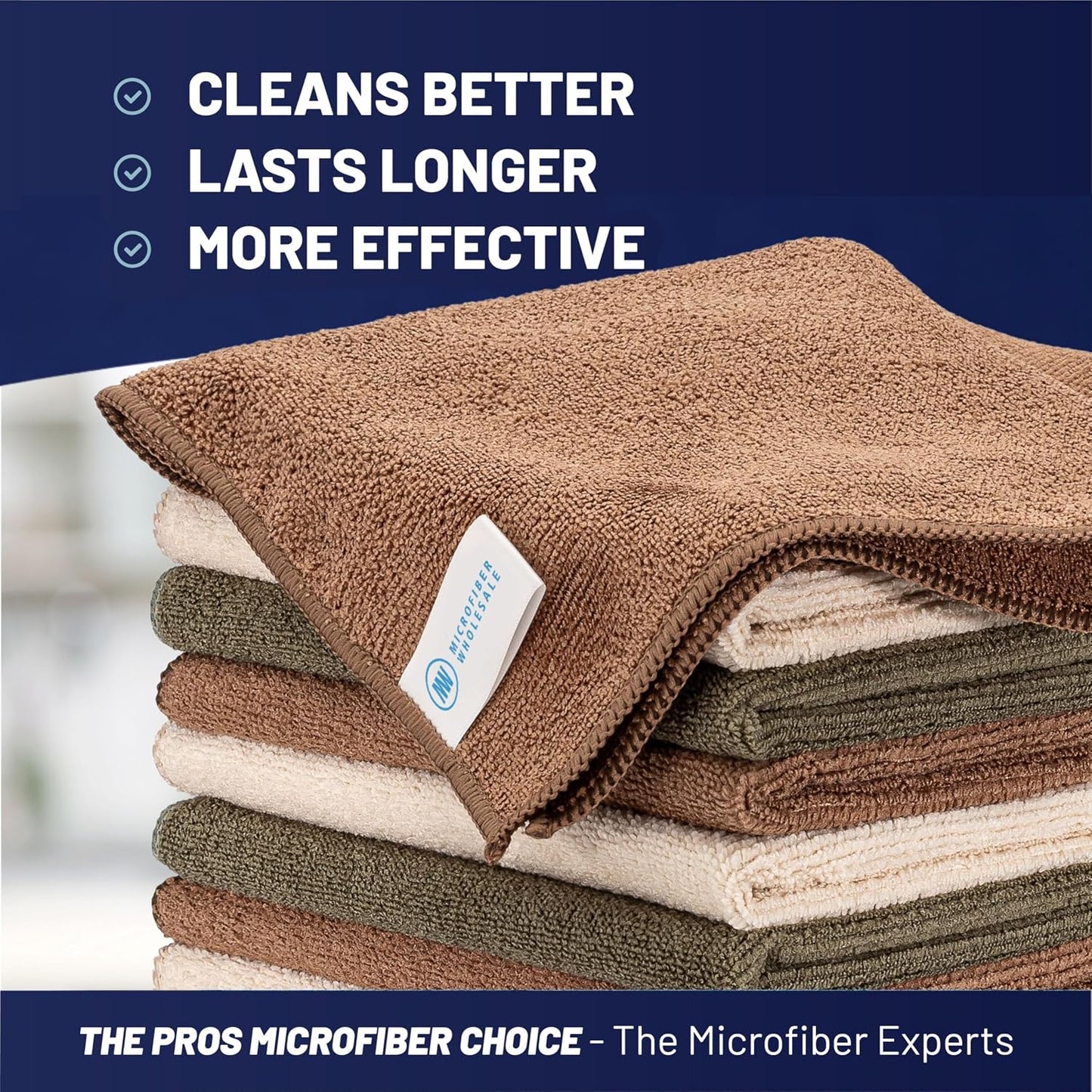 MW Pro 16x16 Commercial Cleaning Rags - Professional Janitorial Supplies for Dusting, Office & Heavy Duty Cleaning - Multi-Surface Dusters (Yellow, 12-Pack)