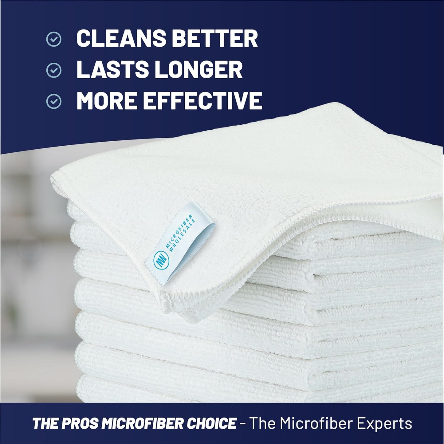 MW Pro 16x16 Commercial Cleaning Rags - Professional Janitorial Supplies for Dusting, Office & Heavy Duty Cleaning - Multi-Surface Dusters (Yellow, 12-Pack)