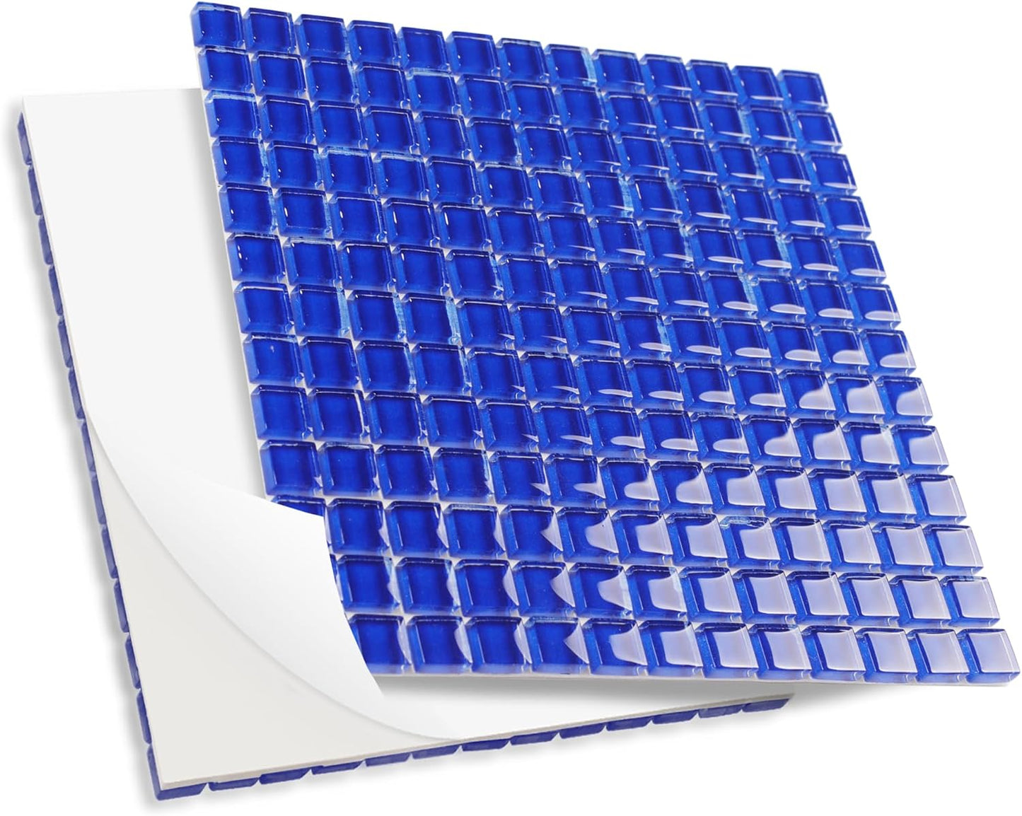169 Particles Self-Adhesive 0.4X0.4 Inch Square Mosaic Tile. Hobbies Children Handmade Crystal Glass Tiles, Art Crafts, Mosaic Making Projects, Home Decoration DIY Art Projects (Yellow)