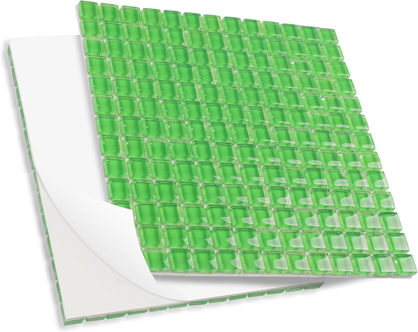 169 Particles Self-Adhesive 0.4X0.4 Inch Square Mosaic Tile. Hobbies Children Handmade Crystal Glass Tiles, Art Crafts, Mosaic Making Projects, Home Decoration DIY Art Projects (Yellow)
