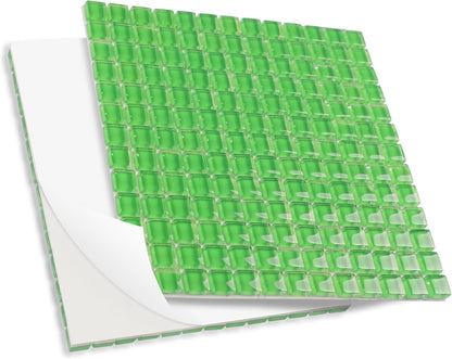169 Particles Self-Adhesive 0.4X0.4 Inch Square Mosaic Tile. Hobbies Children Handmade Crystal Glass Tiles, Art Crafts, Mosaic Making Projects, Home Decoration DIY Art Projects (Yellow)