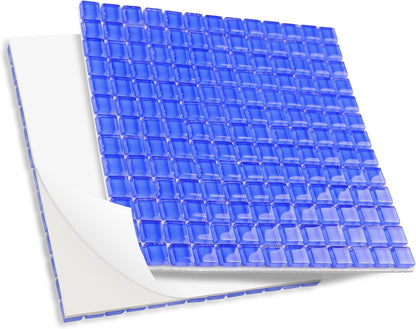 169 Particles Self-Adhesive 0.4X0.4 Inch Square Mosaic Tile. Hobbies Children Handmade Crystal Glass Tiles, Art Crafts, Mosaic Making Projects, Home Decoration DIY Art Projects (Yellow)