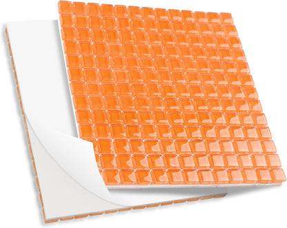 169 Particles Self-Adhesive 0.4X0.4 Inch Square Mosaic Tile. Hobbies Children Handmade Crystal Glass Tiles, Art Crafts, Mosaic Making Projects, Home Decoration DIY Art Projects (Yellow)