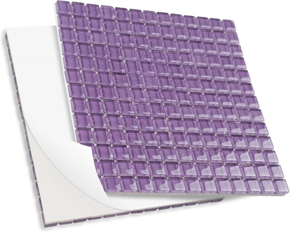 169 Particles Self-Adhesive 0.4X0.4 Inch Square Mosaic Tile. Hobbies Children Handmade Crystal Glass Tiles, Art Crafts, Mosaic Making Projects, Home Decoration DIY Art Projects (Yellow)