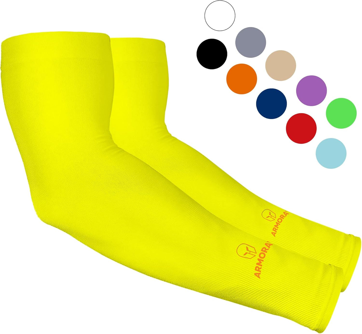 Arm Sleeves for Men & Women UPF 50 Sports Compression Cooling Sleeve for Basketball Golf Running Tattoo Coverage