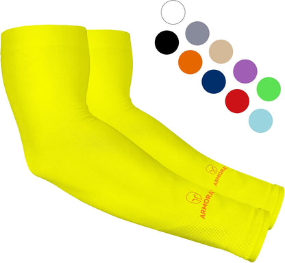Arm Sleeves for Men & Women UPF 50 Sports Compression Cooling Sleeve for Basketball Golf Running Tattoo Coverage