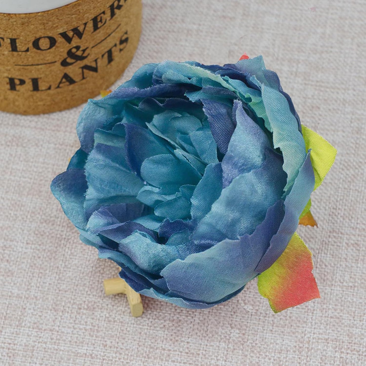 25 Pcs Silk Peony Artificial Flower Heads 4 inch Fake Peony Flowers Heads with Stems Artificial Peony Flower Heads in Bulk Wholesale for Wedding Home Decor (Yellow)