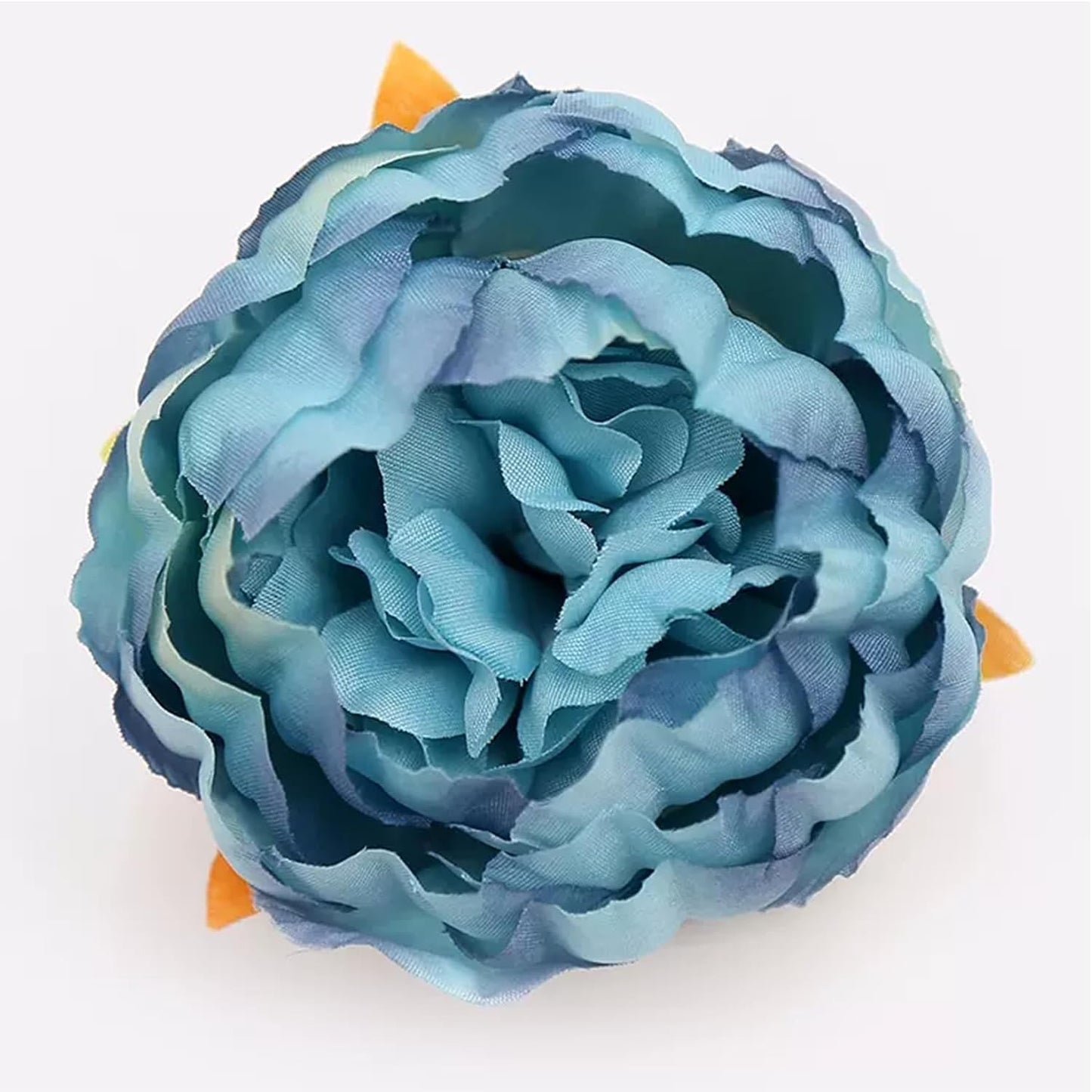 25 Pcs Silk Peony Artificial Flower Heads 4 inch Fake Peony Flowers Heads with Stems Artificial Peony Flower Heads in Bulk Wholesale for Wedding Home Decor (Yellow)