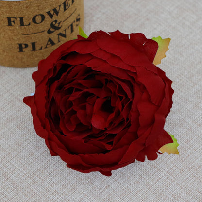 25 Pcs Silk Peony Artificial Flower Heads 4 inch Fake Peony Flowers Heads with Stems Artificial Peony Flower Heads in Bulk Wholesale for Wedding Home Decor (Yellow)