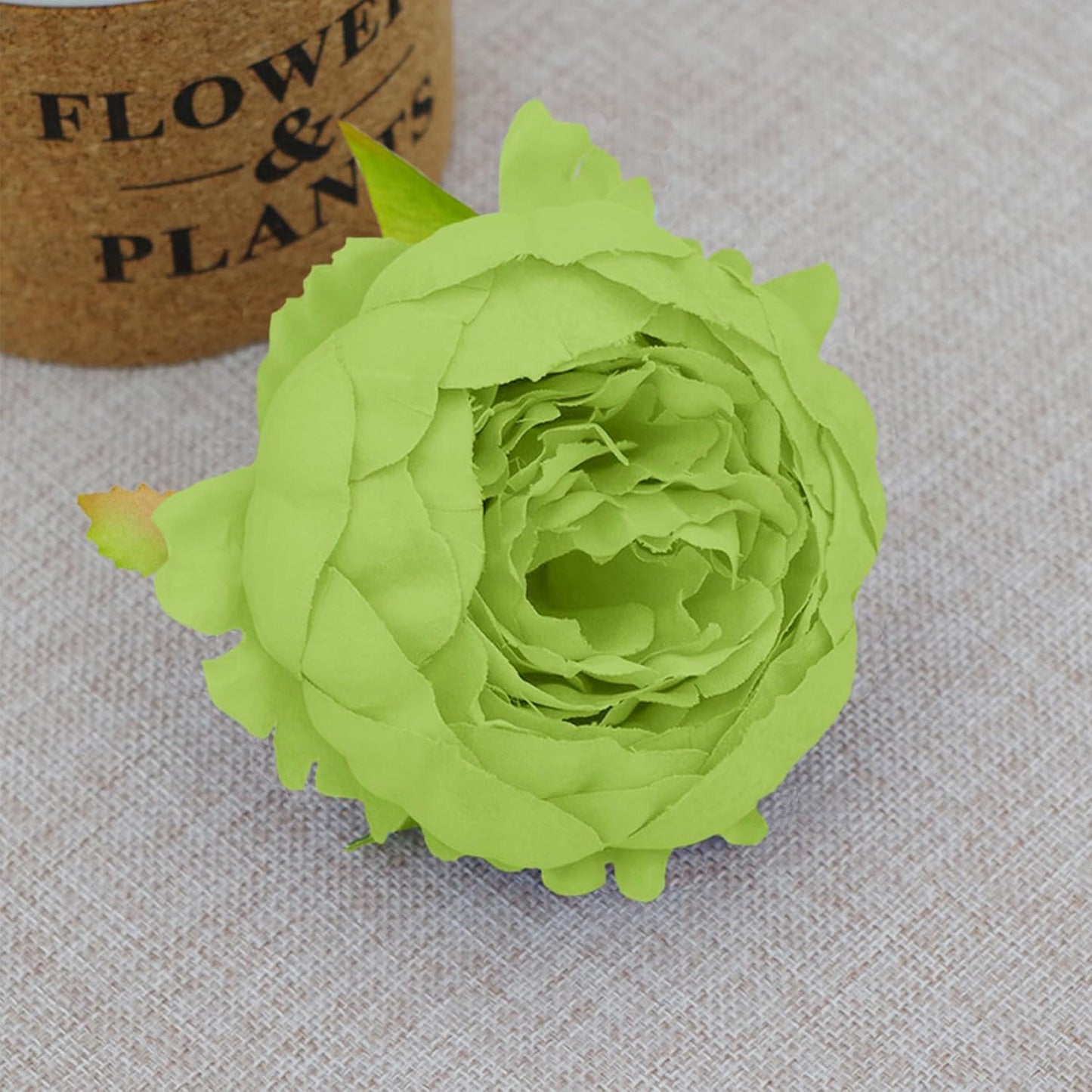 25 Pcs Silk Peony Artificial Flower Heads 4 inch Fake Peony Flowers Heads with Stems Artificial Peony Flower Heads in Bulk Wholesale for Wedding Home Decor (Yellow)