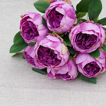 25 Pcs Silk Peony Artificial Flower Heads 4 inch Fake Peony Flowers Heads with Stems Artificial Peony Flower Heads in Bulk Wholesale for Wedding Home Decor (Yellow)