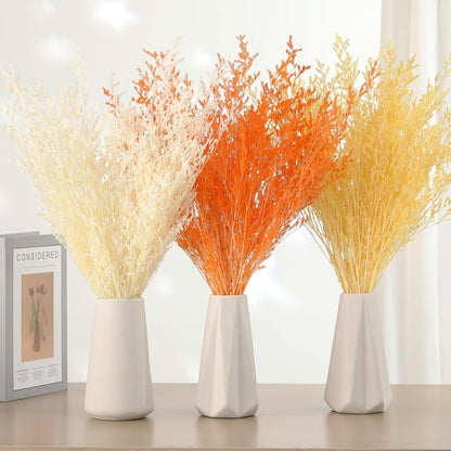 Dried Flowers Bouquet, Dry Caspia Flower Bundle, Floral Lavender, Babys Breath Flowers Arrangements for Wedding Decor, Door Wreath, Home Party Table Vase Decoration (Yellow, 17'')