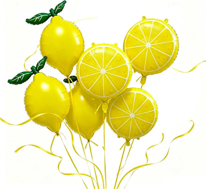 6PCS Helium Lemon Balloon for Summer Party, Main Squeeze Bridal Shower Lemon Party Decorations, Amalfi Coast Party Decorations