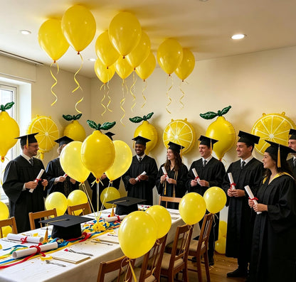 6PCS Helium Lemon Balloon for Summer Party, Main Squeeze Bridal Shower Lemon Party Decorations, Amalfi Coast Party Decorations