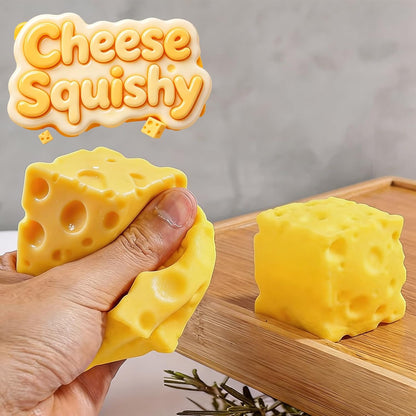 Yellow Cheese SquishyStress Balls Stress Relief Fidget Stress Relief Original Sensory Gifts for Adults (Yellow-mini)