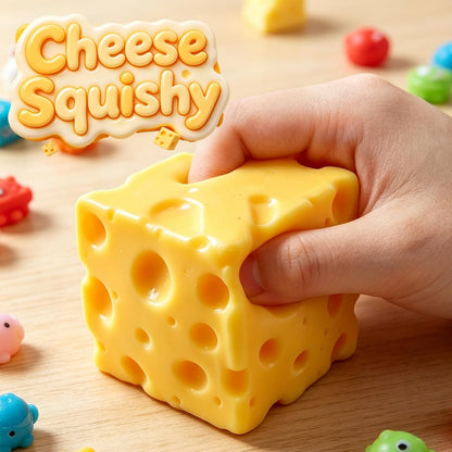 Yellow Cheese SquishyStress Balls Stress Relief Fidget Stress Relief Original Sensory Gifts for Adults (Yellow-mini)