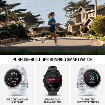 Forerunner 170 GPS Running Smartwatch 1.2" AMOLED, Black/Amp Yellow Bundle