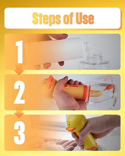 Electric Dog Shampoo Dispenser Dog Shampoo Sprayer Duck Shampoo Foamer for Pet, Foaming Soap Dispenser for Bathtub, Kitchen Sink Cleaning