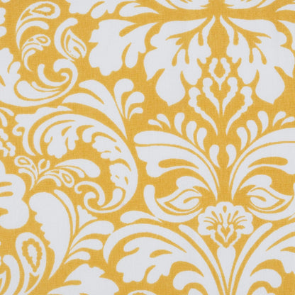 Cotton Dish Towel Set Damask Print, 18x28, Mustard, 2 Count