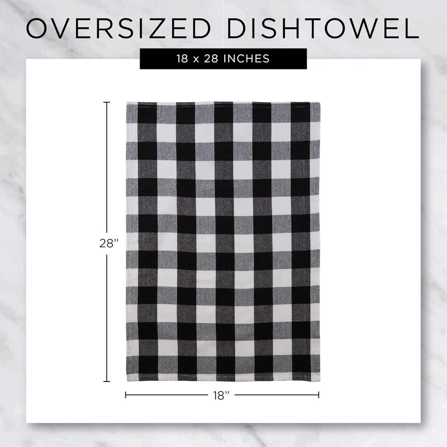 Cotton Dish Towel Set Damask Print, 18x28, Mustard, 2 Count