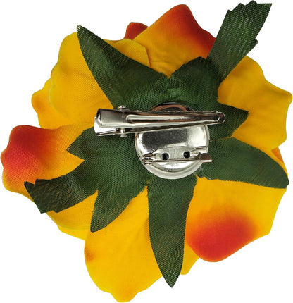 4pcs/Pack Fabric Rose Hair Flowers Clips Mexican Hair Flowers Hairpin Brooch Headpieces