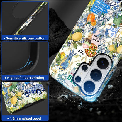 Case for Samsung Galaxy S26 Ultra,Lovely Phone Case for Girls Women,Scratch Resistant Shockproof Protective Cover-Italian Lemon Lavender Bird Collage