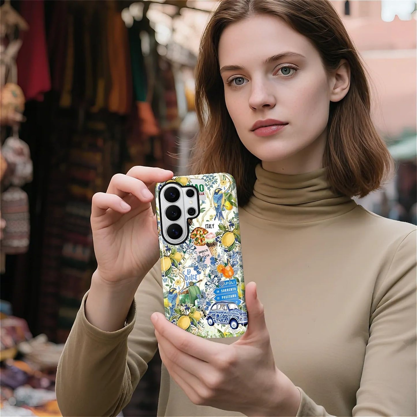 Case for Samsung Galaxy S26 Ultra,Lovely Phone Case for Girls Women,Scratch Resistant Shockproof Protective Cover-Italian Lemon Lavender Bird Collage