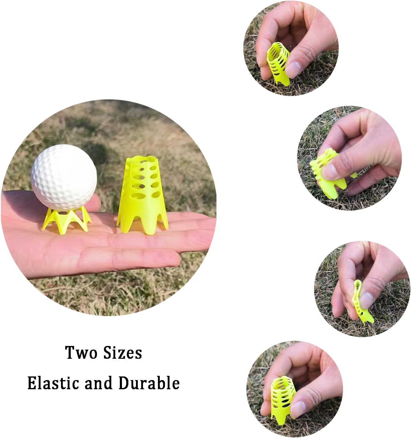 Plastic Golf Simulator Tees for Indoor Outdoor Practice Training, Golf Mat Tees for Winter Turf and Driving Range