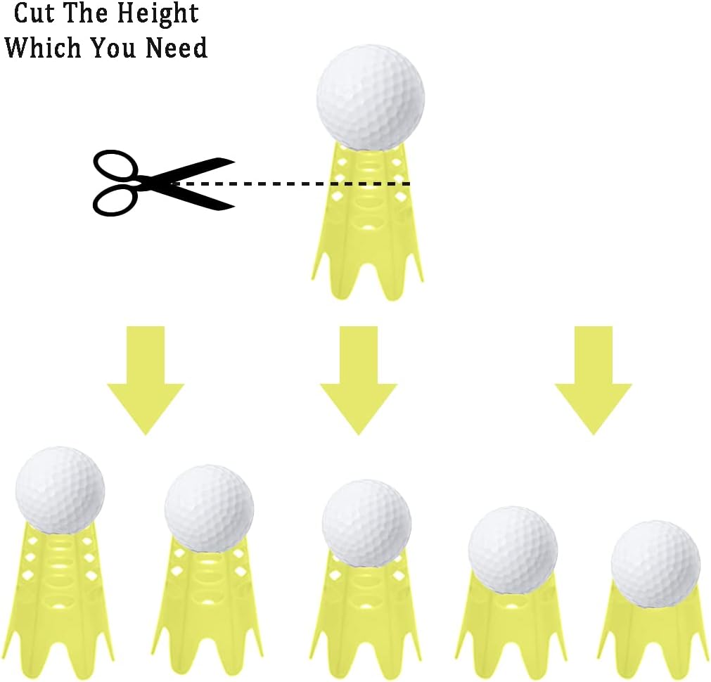 Plastic Golf Simulator Tees for Indoor Outdoor Practice Training, Golf Mat Tees for Winter Turf and Driving Range