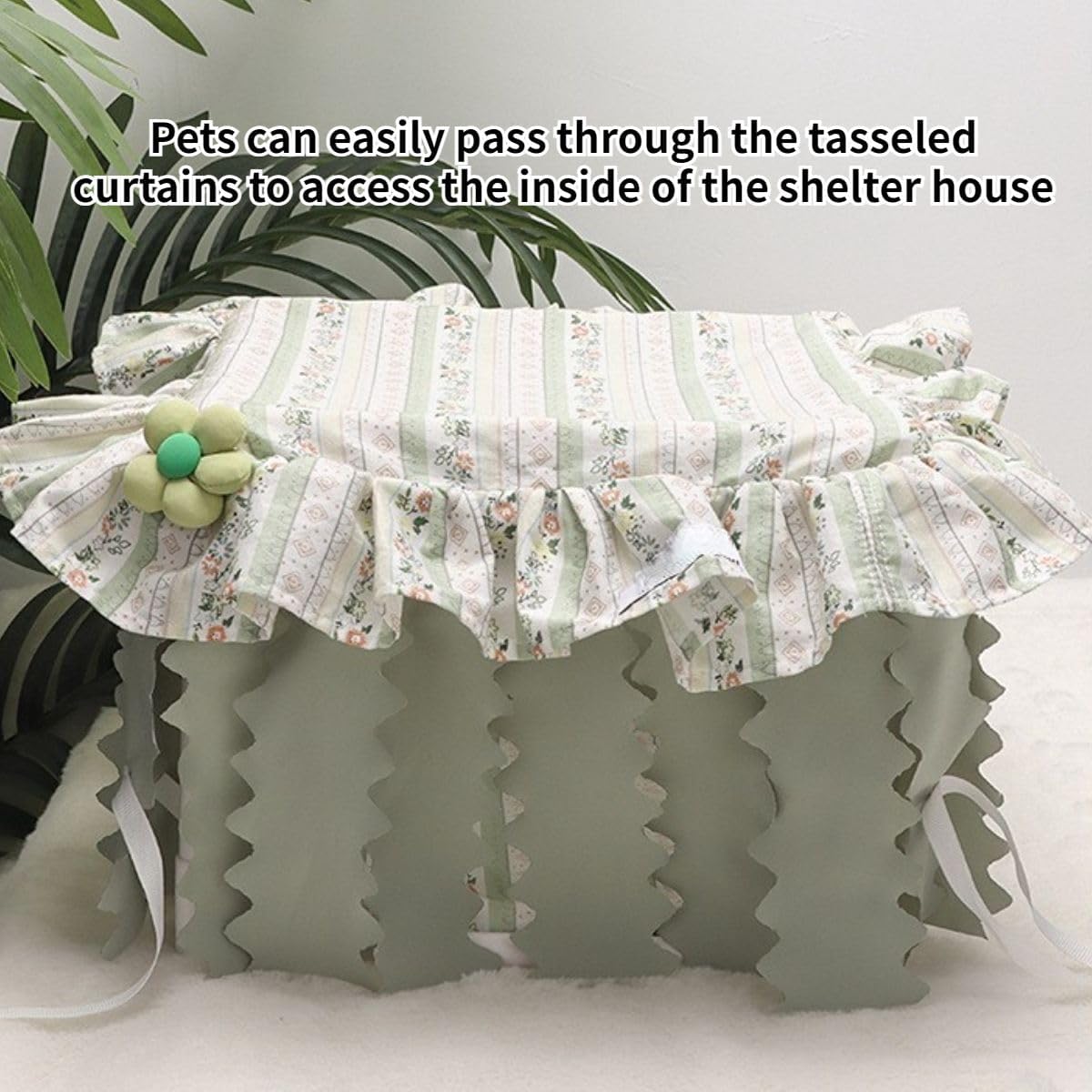 Guinea Pig Bed, Small Animal Bed Guinea Pig Hideout Sleeping Bed for Chinchilla Hamster Rat Guinea Pig Tent with Cushion for All Seasons (Yellow)