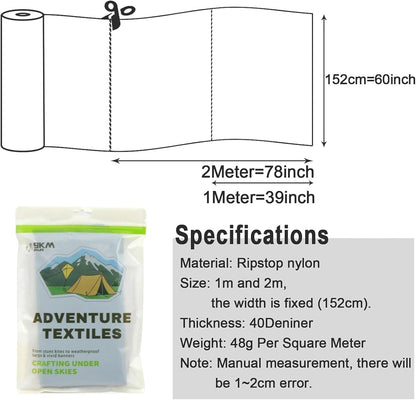 Fabric, Yellow Waterproof Ripstop Nylon Fabric 40D, 60x78 Inches, Lightweight, PU Coating, Airtight Fabric for Kite, Tent, Flag, Bag, Tarp Cover, DIY Project