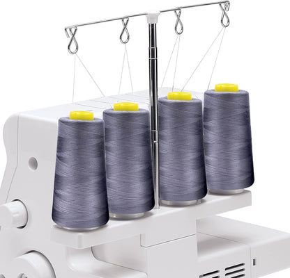 Tortoise 4 Cones of 3000 Yards Each Spool Thread for All Purpose, Serger, Overlock, Quilting, Sewing Machine - 100% Polyester - 40S/2 Yellow