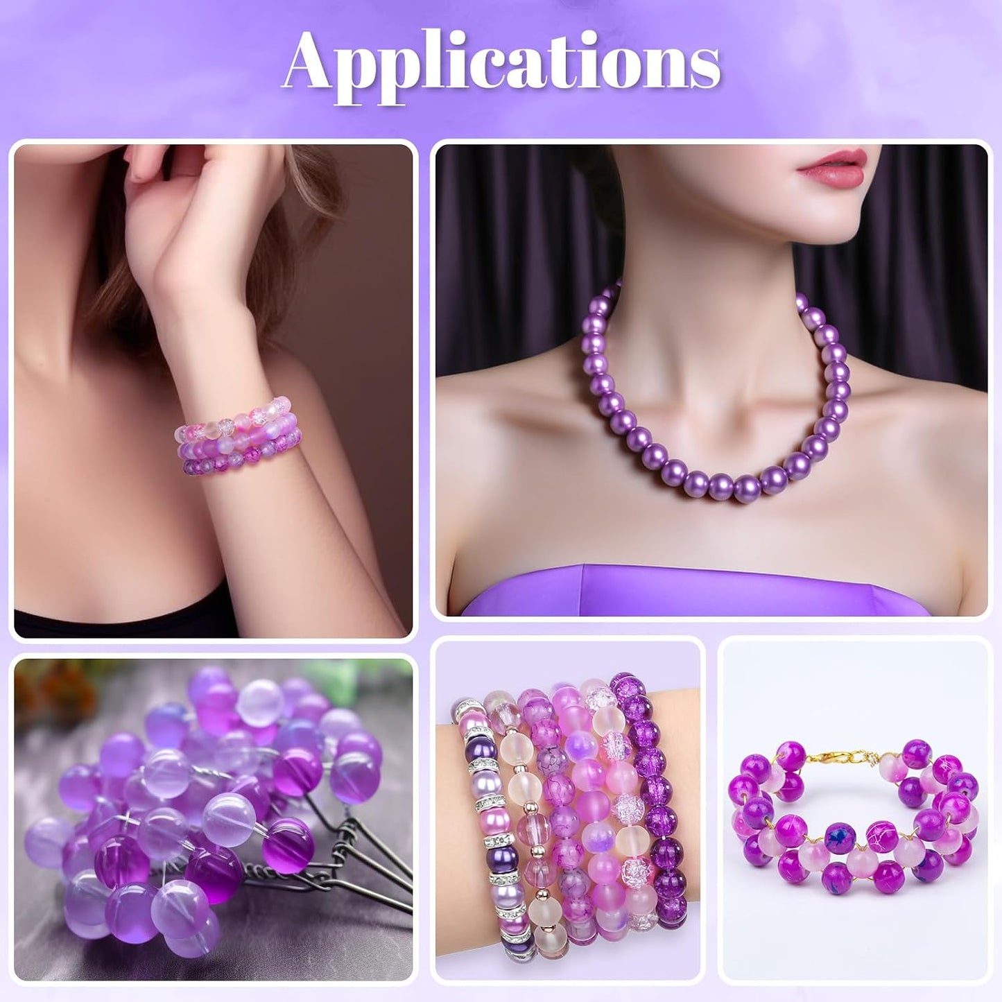 720pcs 8mm Glass Beads for Jewelry - 24 Color Loose Beads for Bracelets, Earrings, Necklaces - Jewelry Making Supplies, Orange and Yellow