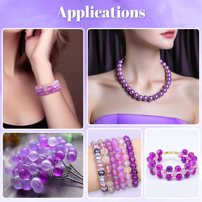 720pcs 8mm Glass Beads for Jewelry - 24 Color Loose Beads for Bracelets, Earrings, Necklaces - Jewelry Making Supplies, Orange and Yellow