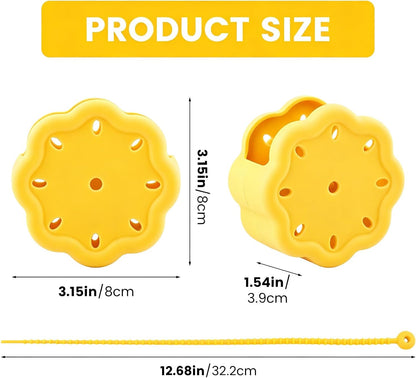 Silicone Yellow Shower Steamer Tray with Big Suction Cup and Strap, Hangable & Durable Bath Bomb Accessories, Aromatherapy Diffuser Containers for Bathroom, Car and Yoga Decor