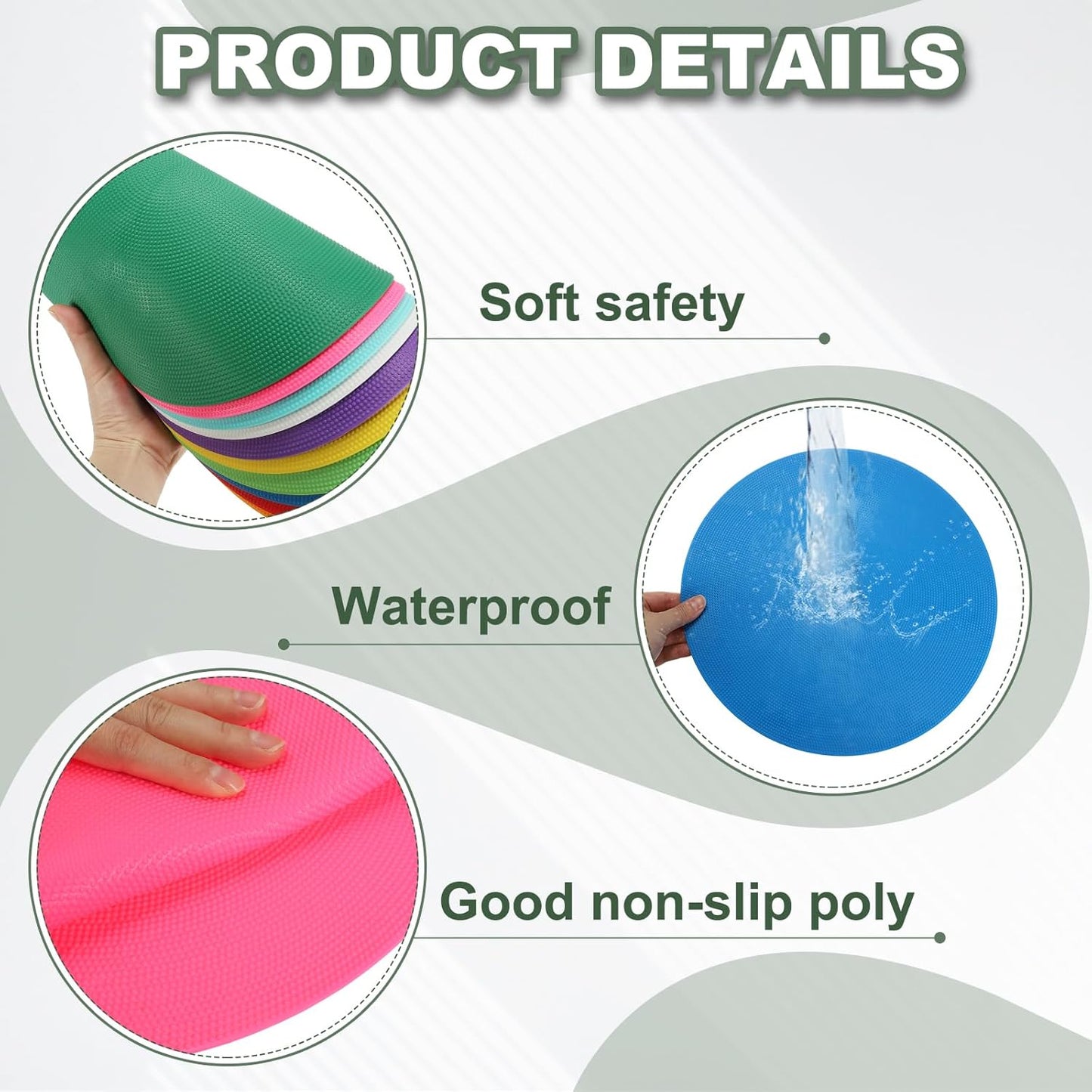 Spot Markers for Agility Dot, Non-Slip Poly Spots Floor Dots Flat Field Soccer Training Equipment for Gym