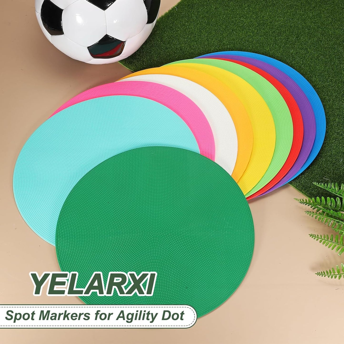 Spot Markers for Agility Dot, Non-Slip Poly Spots Floor Dots Flat Field Soccer Training Equipment for Gym