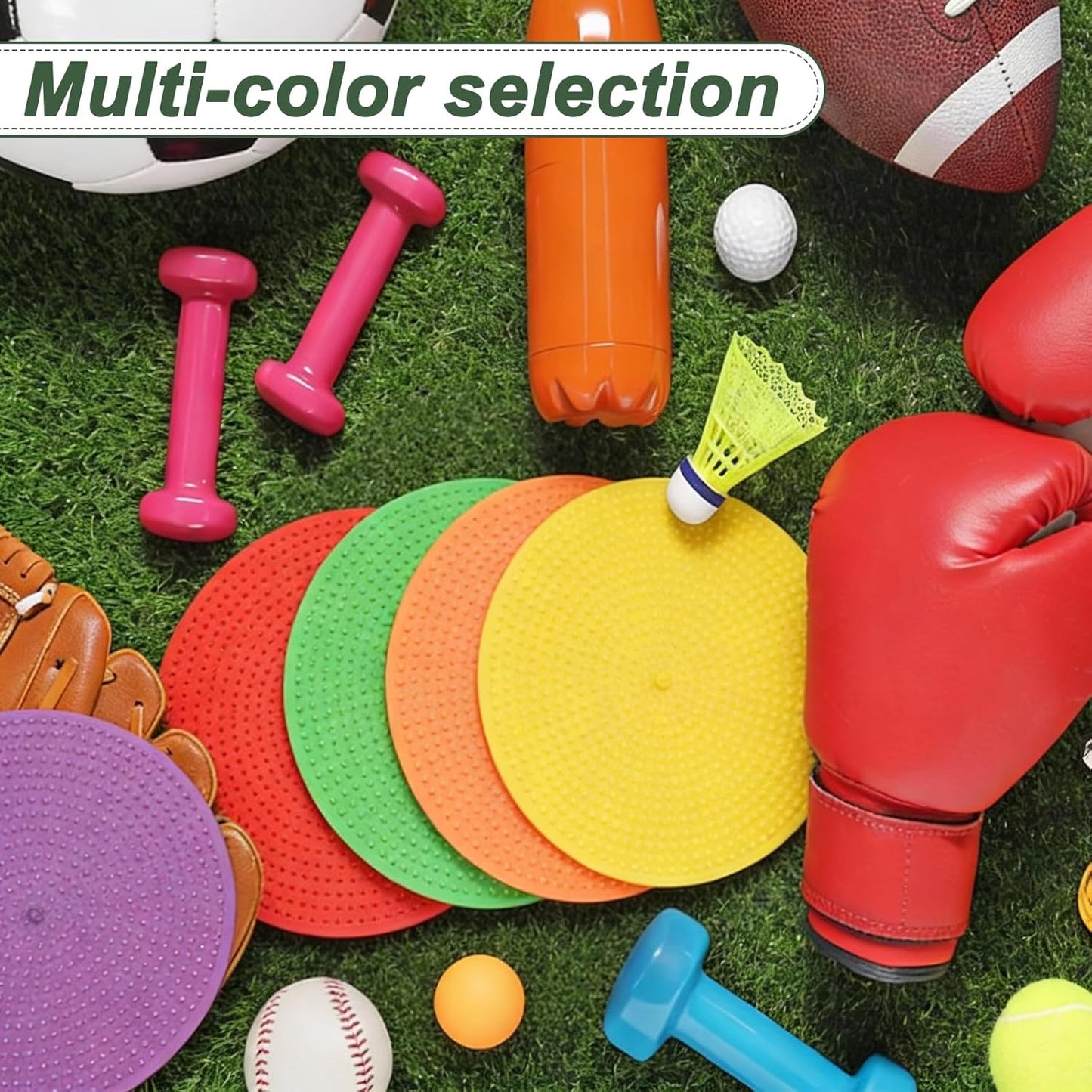 Spot Markers for Agility Dot, Non-Slip Poly Spots Floor Dots Flat Field Soccer Training Equipment for Gym